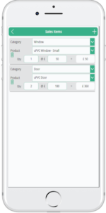 CRM and Sales App - Quote Lines (In White Phone)